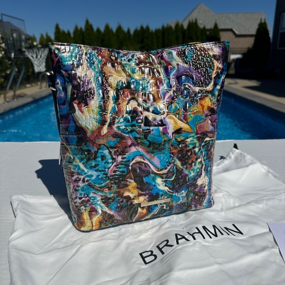 NWT Brahmin Celina Euphoria Melbourne Leather Shoulder Bucket Bag - Picture 15 of 15